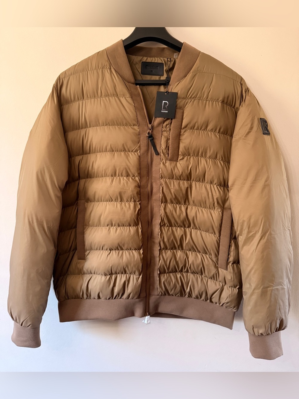 RUDSAK Men's Quilted Puffer Jacket - Tan(brand new)